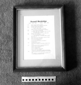 Framed Records, 1958