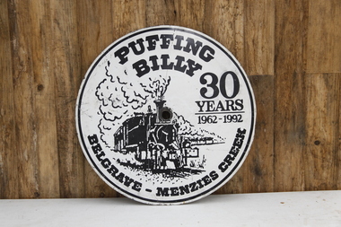 Locomotive Head Board - Puffing Billy 30 Years, 1992