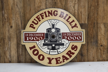 Locomotive Head Board - Puffing Billy 100 Years Celebration, 2000