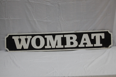 Name Plate - Wombat, 1982