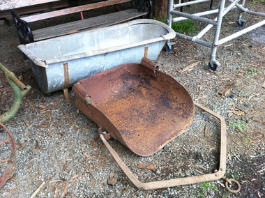 Horse drawn scoop from Hermon’s nursery