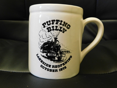 Puffing Billy Coffee Mug Lakeside Reopening October 1975, 1975