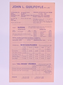 Publication, John L. Guilfoyle Pty Ltd, May 1st 1982