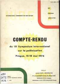 Publication, International Commission for Bee Biology, Proceeding of the III International Symposium on pollination (International Commission for bee botany), Prague, Bures-sur-yvette, 1975, 1975