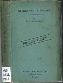 Publication, Manley, R. O. B, Beekeeping in Britain (Manley, R. O. B.), London, 1948