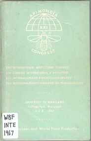 Publication, International Apicultural Congress, XXI International Apicultural Congress, Maryland, 1967, 1967