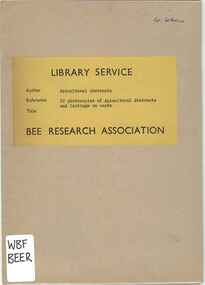 Publication, Bee Research Association, 22 photocopies of apicultural abstracts and listings on cards (Bee Research Association), London, [nd]