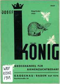 Publication, König, J, Grosshandel für bienenzuchtbedarf (König, J.), Gaggenau, 1969, 1969
