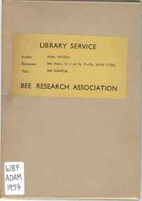 Publication, Brother Adam, Bee Breeding (Brother Adam), 1954