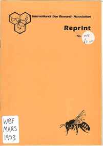 Publication, Marson, J. E, The preparation of Microslides of the honeybee (Marson, J. E.), 1953