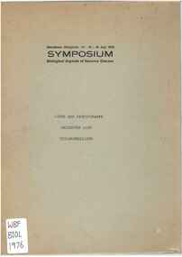 Publication, Biological Aspects of Nosema Disease Symposium, Liste des participants: delegates list: teilnehmerliste (Biological Aspects of Nosema Disease Symposium), 1976, 1976