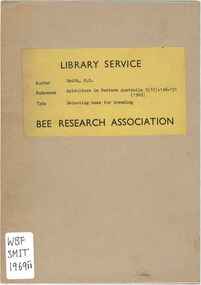 Publication, Smith, F. G, Selecting bees for breeding (Smith, F. G.), 1969, 1969