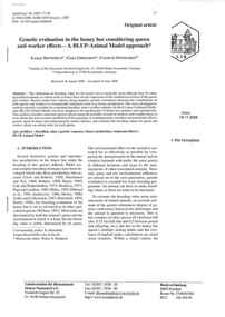 Publication, Bienefeld, K., Ehrhardt, K. & Reinhardt, F, Genetic evaluation in the honey bee considering queen and worker effects- A BLUP- Animal Model approach (Bienefeld, K., Ehrhardt, K. & Reinhardt, F.),  France, 2007, 2007