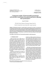 Publication, Cobey, S. W, Comparison studies of instrumentally inseminated and naturally mated honey bee queens and factors affecting their performance (Cobey, S. W.), Les Ulis Cedex, 2007, 2007