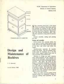 Publication, Benecke, F. S, Design and maintenance of beehives (Benecke, F. S.), Sydney, 1968, 1968