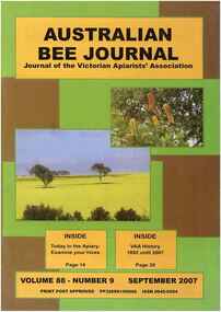 Publication, Australian Bee Journal (Victorian Apiarists' Association), Chewton, 2007, 2007