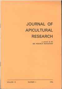 Publication, Journal of Apicultural Research (International Bee Research Association), Gerrards Cross, UK, 1976-2009