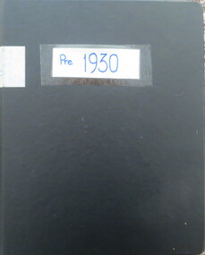 Binder, Pre-1930 Photos