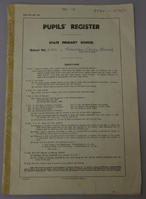 Booklet, Pupil's Register / State Primary School No 3584;  Traralgon Grey Street /
