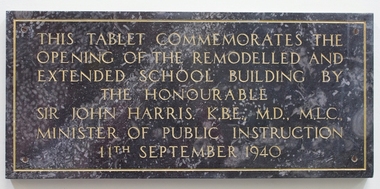 Tablet, Opening of school extension 1940