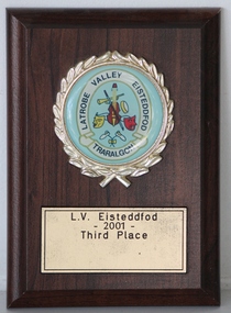 Plaque, LV Eisteddfod 2001 Third Place