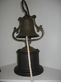 Brass ship's bell, circa 1869