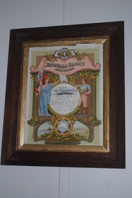 Framed Certificate, Australian Natives' Association, Estimated 1947