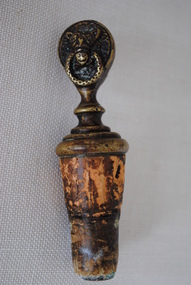 Brass Metal and Cork Bottle / Decanter Stopper