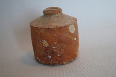 Terracotta Inkwell, Estimated 19th century