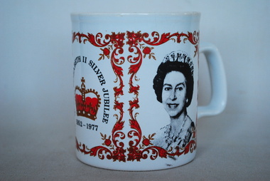 Souvenir China Mug, Estimated 1977