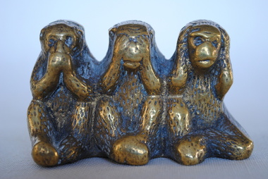 Brass - Three Wise Monkeys, Late 19th Century/early 20th Century
