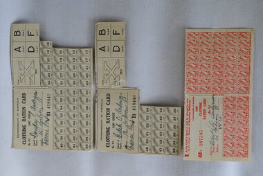 Ration Coupons, H.E. Daw, Government Printer, 1947 to 1948