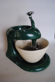 Ha dooperated Beaters on Stand, Hoffman, "Vintage Hand Operated Kitchen Mixer"