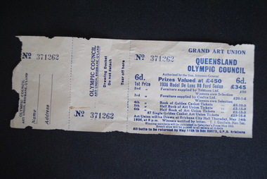 Ticket, May 1936