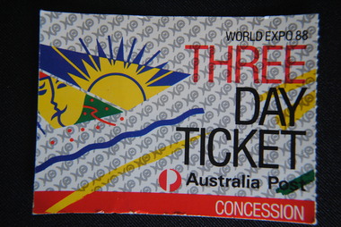 Ticket, World Expo Printer, 1988 (31 July to 1 August)