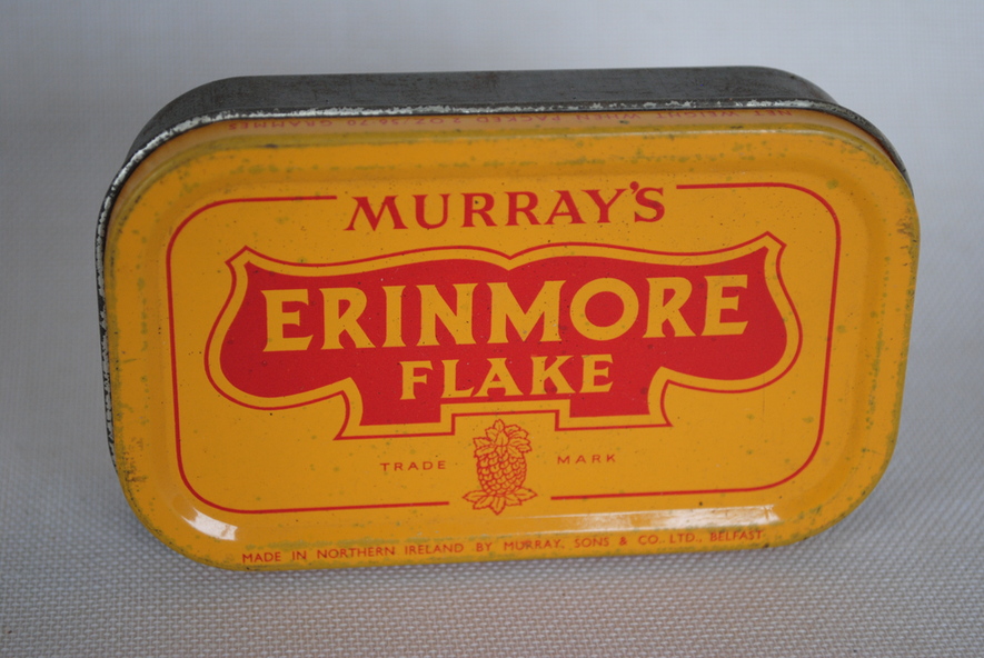 erinmore tobacco review Tobacco Tin, MJurray Sons & Co. Ltd, Erinmore Flake Pipe Tobacco, Estimated  date: 1930's