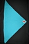 Light blue triangular material with red and white logo at the 90degree point.