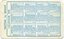The reverse of the blue and white pocket calendar card showing a printed 1970 calendar grid with a campaign heading, with rounded corners and minor wear.