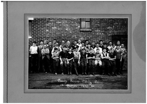 Male workers at casings factory.