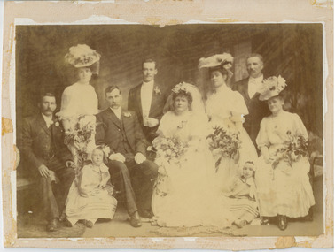 Mr and Mrs Napier's group wedding photo.