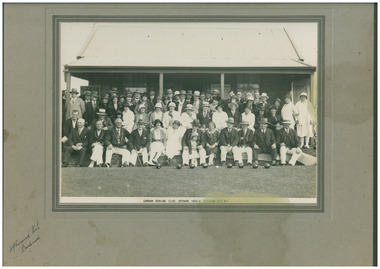 Members and friends of Carrum Bowling Club at the opening of the season 1932-33