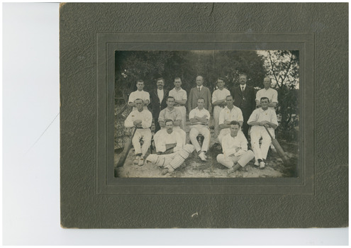 Group photo of Cricket team and officials.
