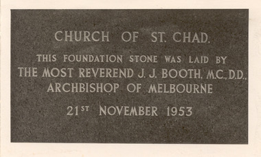 St Chad's Church of England foundation stone.
