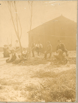 P00455 Morton family after fire 1900