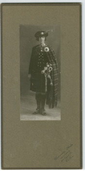 Jean Brown as child in Highland dress 1924