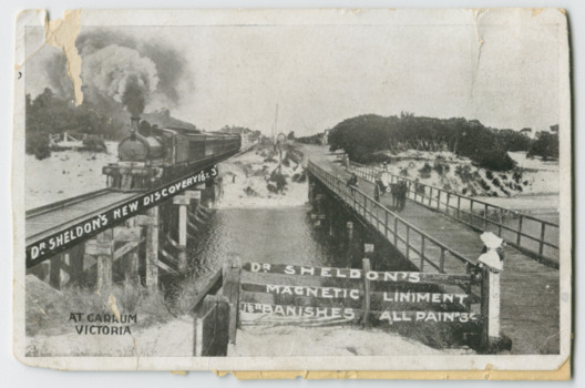 P00045 Railroad over the Patterson River (postcard) c1905