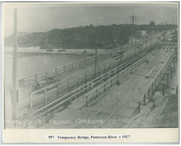 P00997 Temporary Bridge over Patterson River 1927