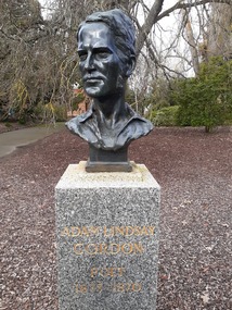 Artwork, other - Public Artwork, Wallace Anderson, Adam Lindsay Gordon bust by Wallace Anderson