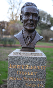 Public Artwork, Joseph Benedict Chifley (Prime Ministers' Walk) by Ken Palmer, 1946