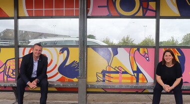 Artwork, other - Public Artwork - Temporary, Justine McAllister, Little Bridge Street Bus Interchange by Justine McAllister
